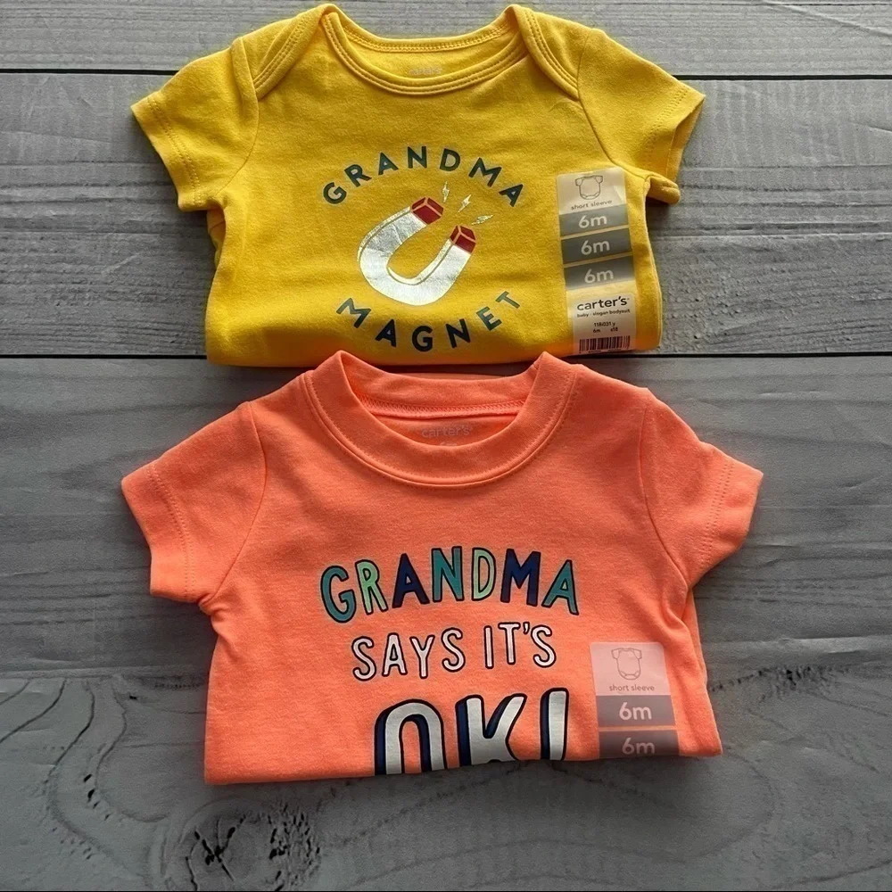 ✅2x Host  Pick✅ Carter’s Onesies, Set of 2, 6M